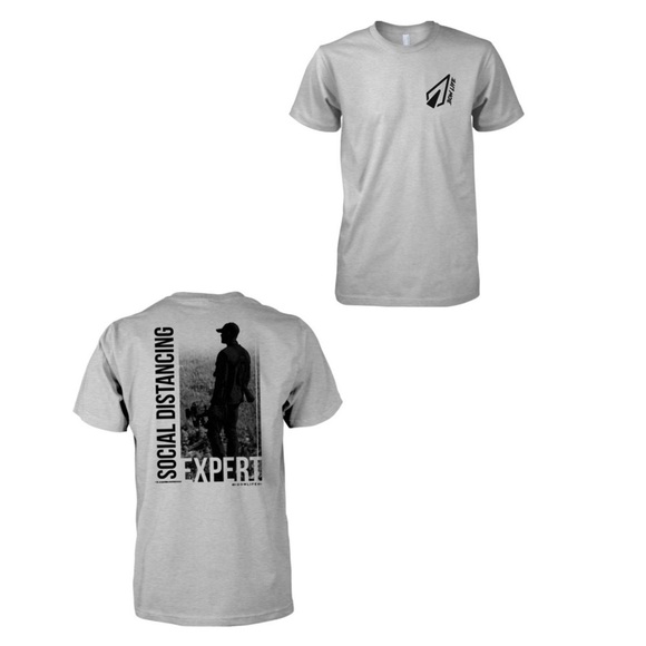 BOW LIFE SOCIAL DISTANCING SHORT SLEEVE GRAY T SHIRT SIZE XL - Picture 1 of 5